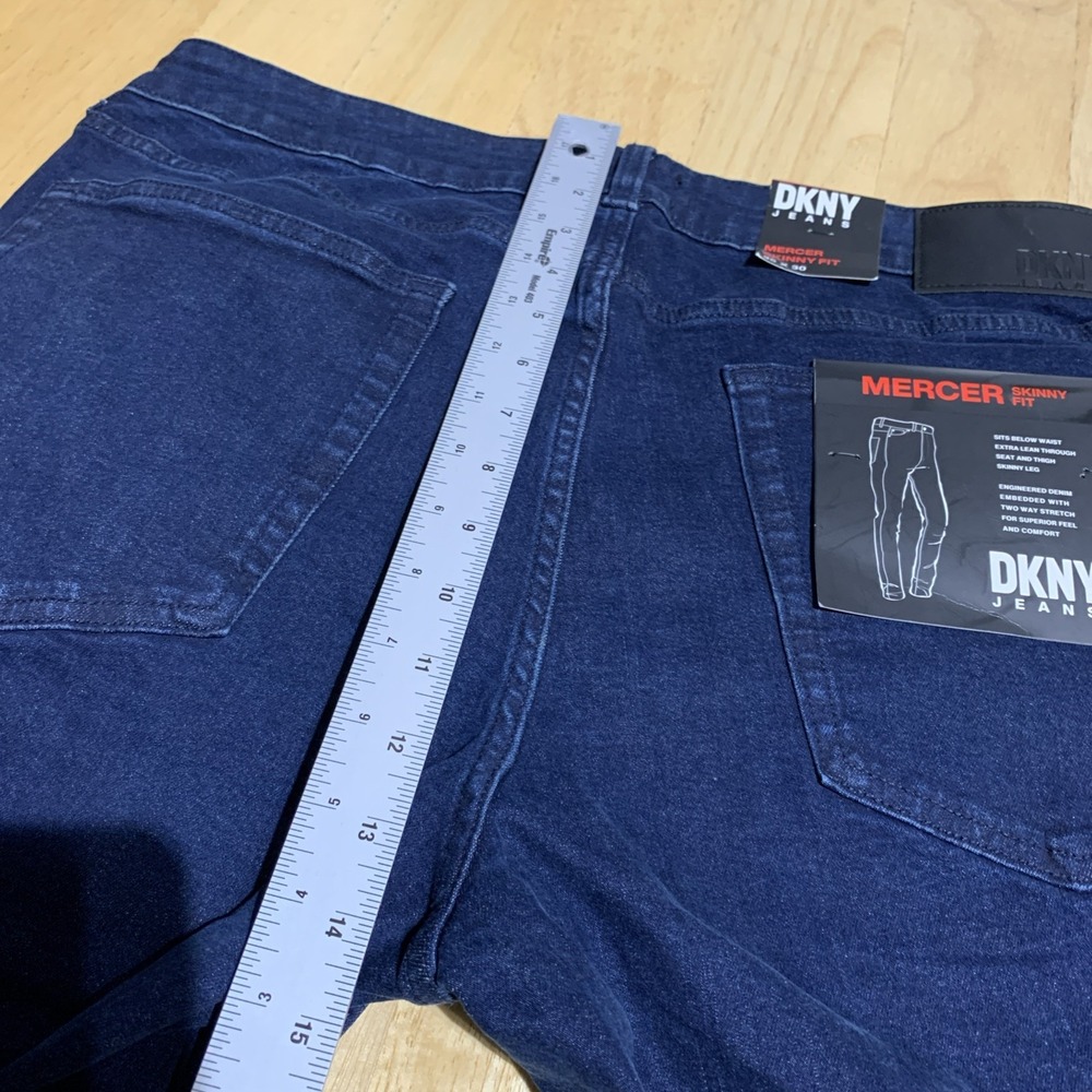 DKNY Mercer Men's 36x30 Jeans Skinny‎ Fit City Blue Cotton Stretch NWT $79.50 - Picture 6 of 11